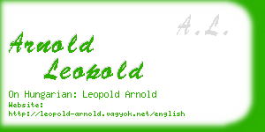 arnold leopold business card